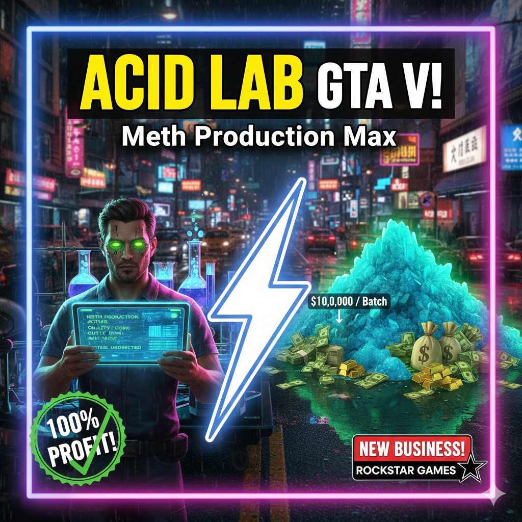 Acid Lab GTA Online: Cara Max Meth Production 2025 – Passive Income Jutaan GTA$/Jam!
