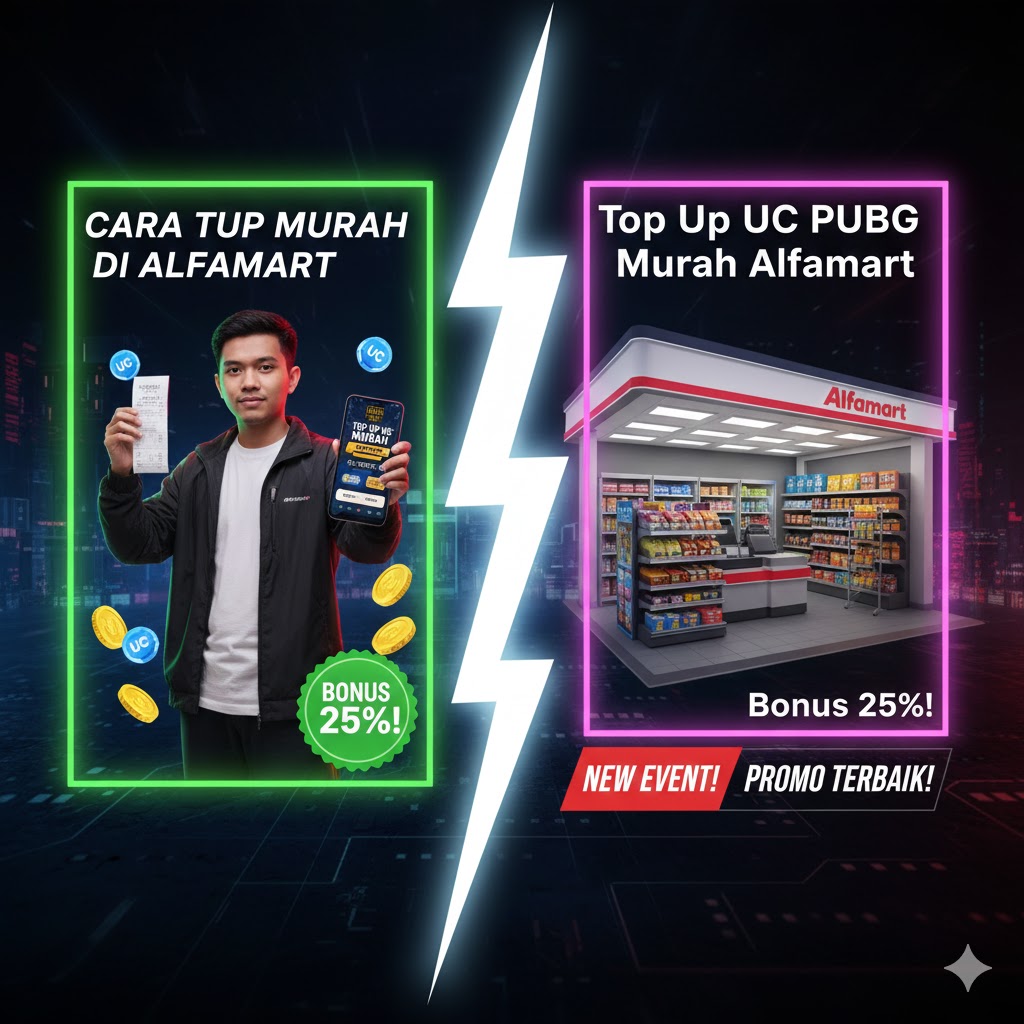 Cara Top Up UC PUBG Murah Alfamart, Bonus 25%!