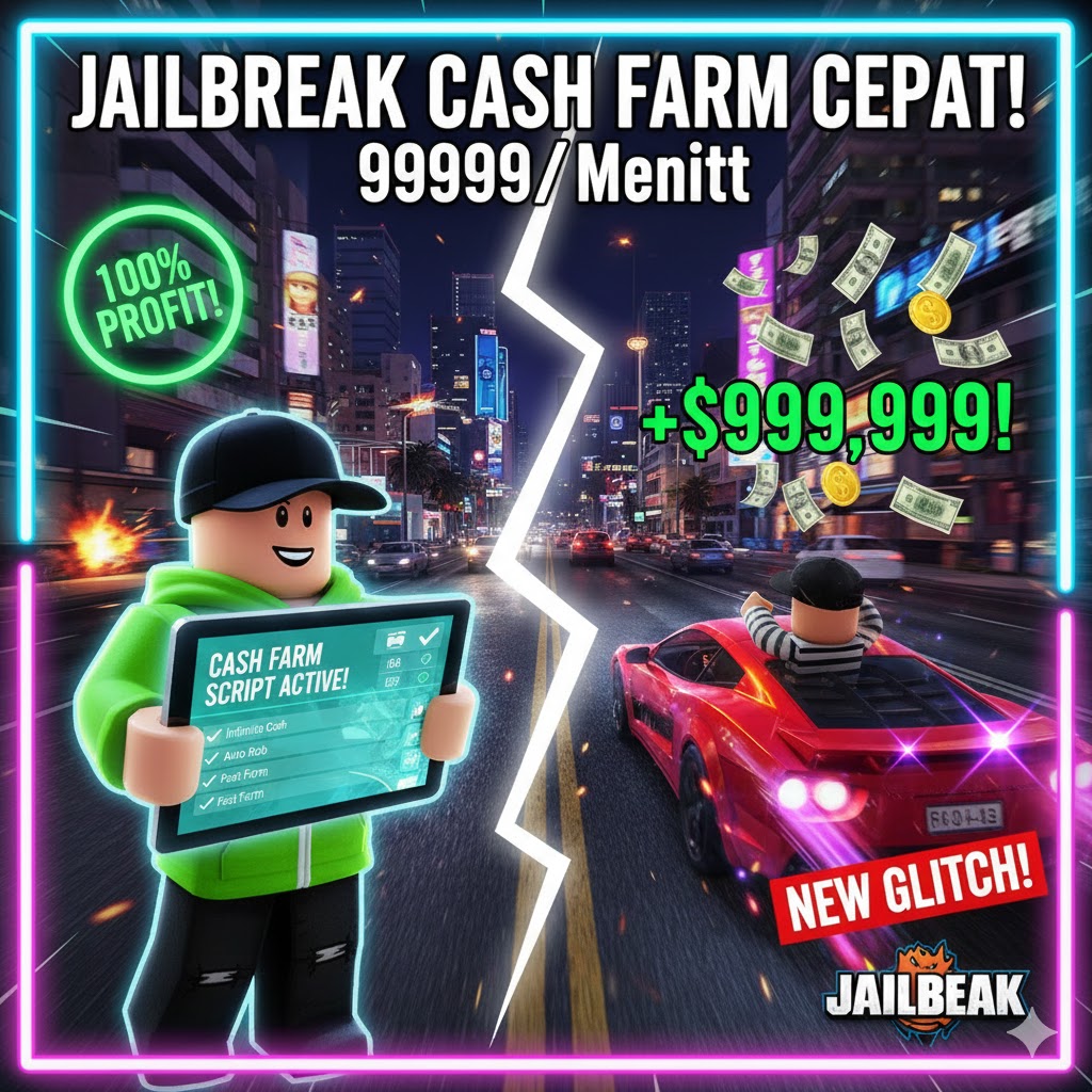 Jailbreak Cash Farm Cepat 999999: Infinite Money Roblox 2025 Tanpa Ban!
