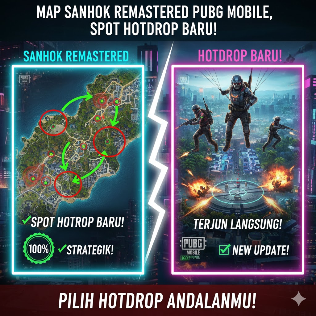 Map Sanhok Remastered PUBG Mobile, Spot Hotdrop Baru!