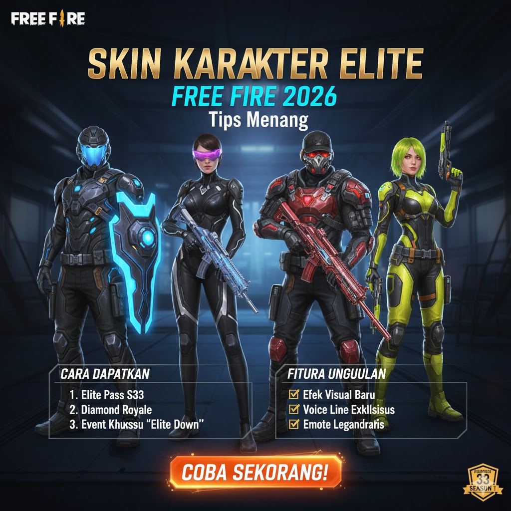 Skin Karakter Elite Free Fire Januari 2026