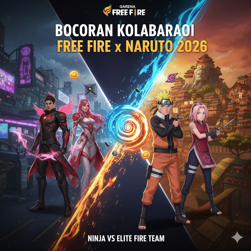 Bocoran Kolaborasi Free Fire x Naruto 2026: Skin Naruto & Sasuke!