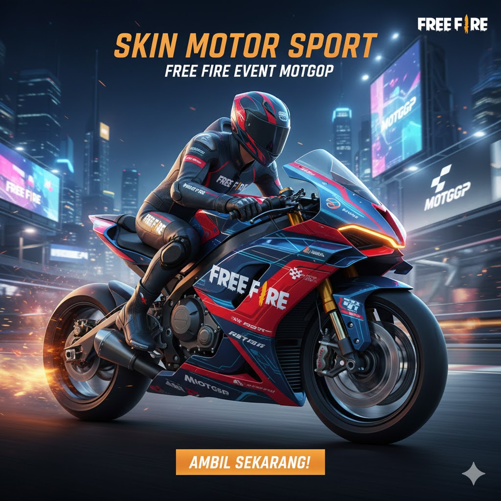 Skin Motor Sport Gratis Free Fire Event MotoGP 2026!