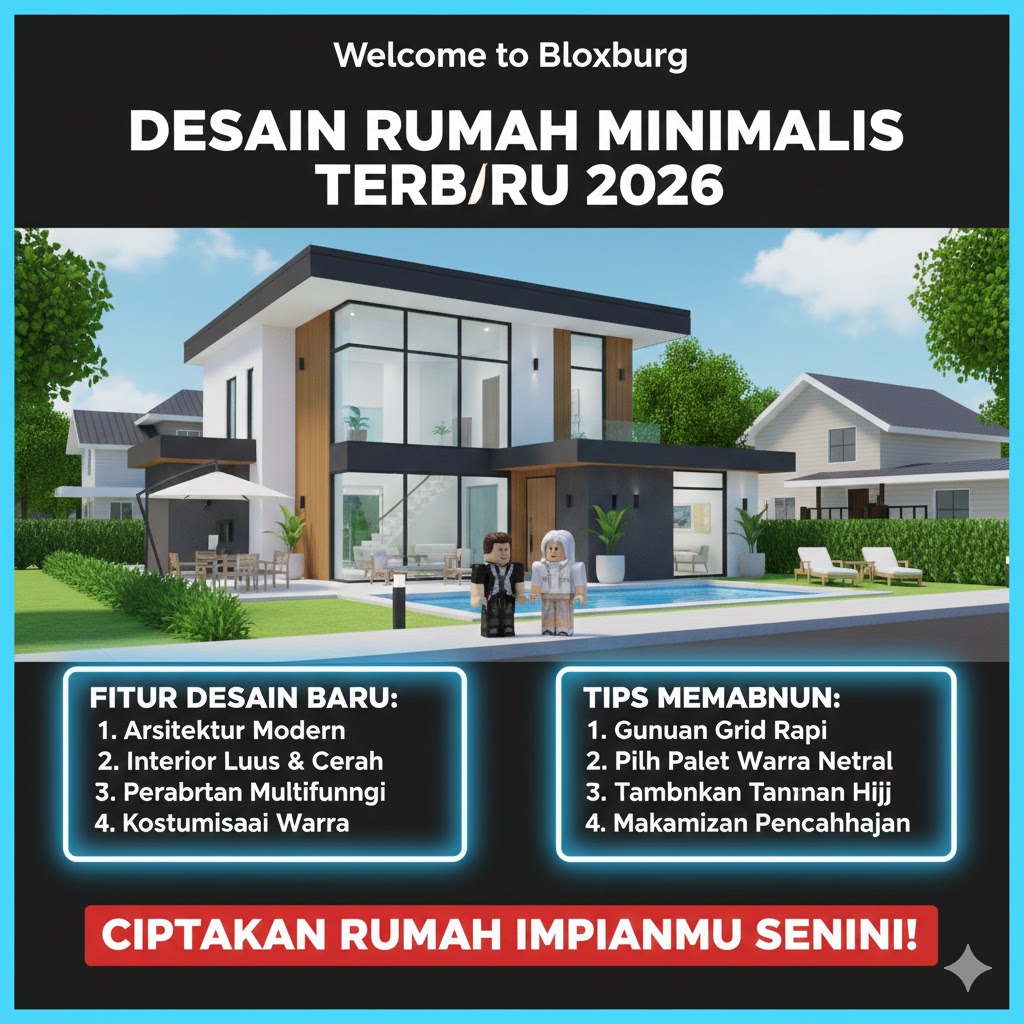 Welcome to Bloxburg: Desain Rumah Minimalis Terbaru 2026