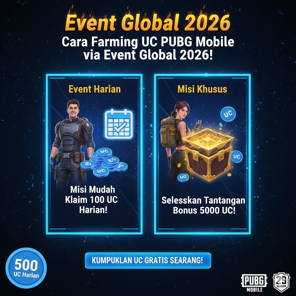 Cara Farming UC PUBG Mobile via Event Global 2026!