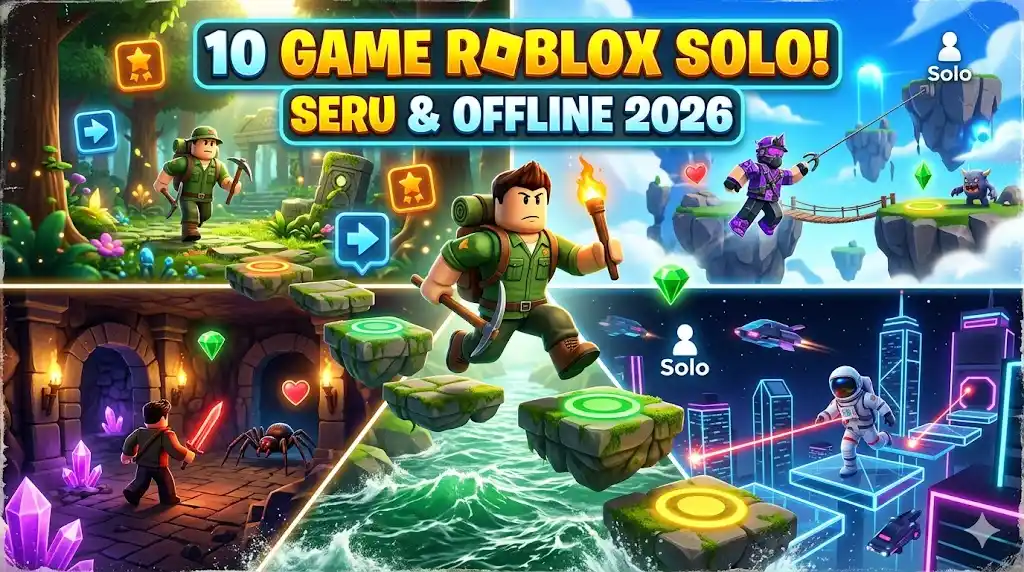 10 Game Roblox 1 Player Paling Seru & Offline-Friendly 2026!