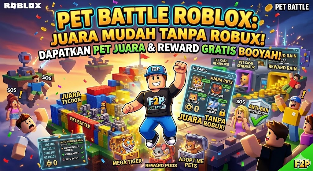 Pet Battle Roblox: Juara Mudah Tanpa Robux!