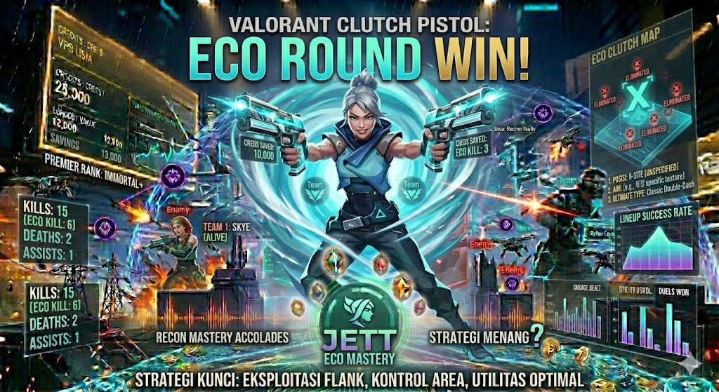 Valorant Clutch Pistol: Eco Round Win Booyah Instan!